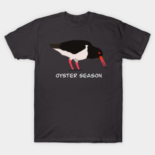 Oyster Season - Oyster Catcher Bird Design T-Shirt